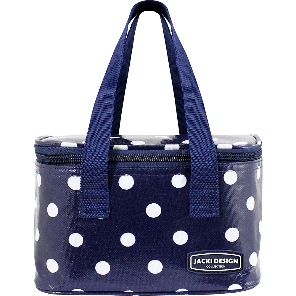 Jacki Design Polka Dot Insulated Lunch Bag S Dark Blue Jacki Design Travel Coolers