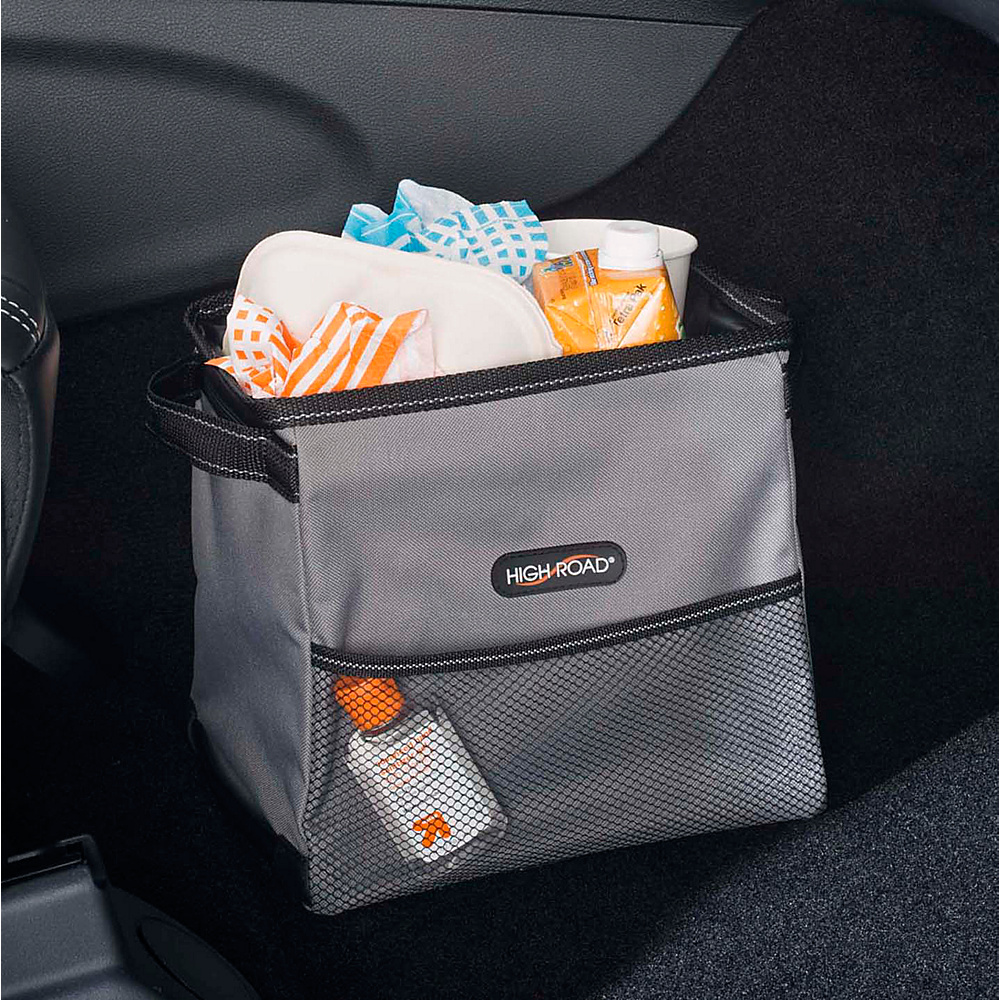 High Road StableMate 2.5 Gal. Leakproof Car Trash Can Gray High Road Trunk and Transport Organization