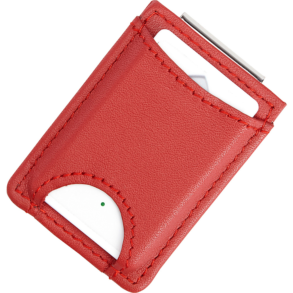 Royce Leather Bluetooth Tracking Wallet Tag Device Inside Slim Genuine Leather Money Clip Wallet Red Royce Leather Travel Wallets