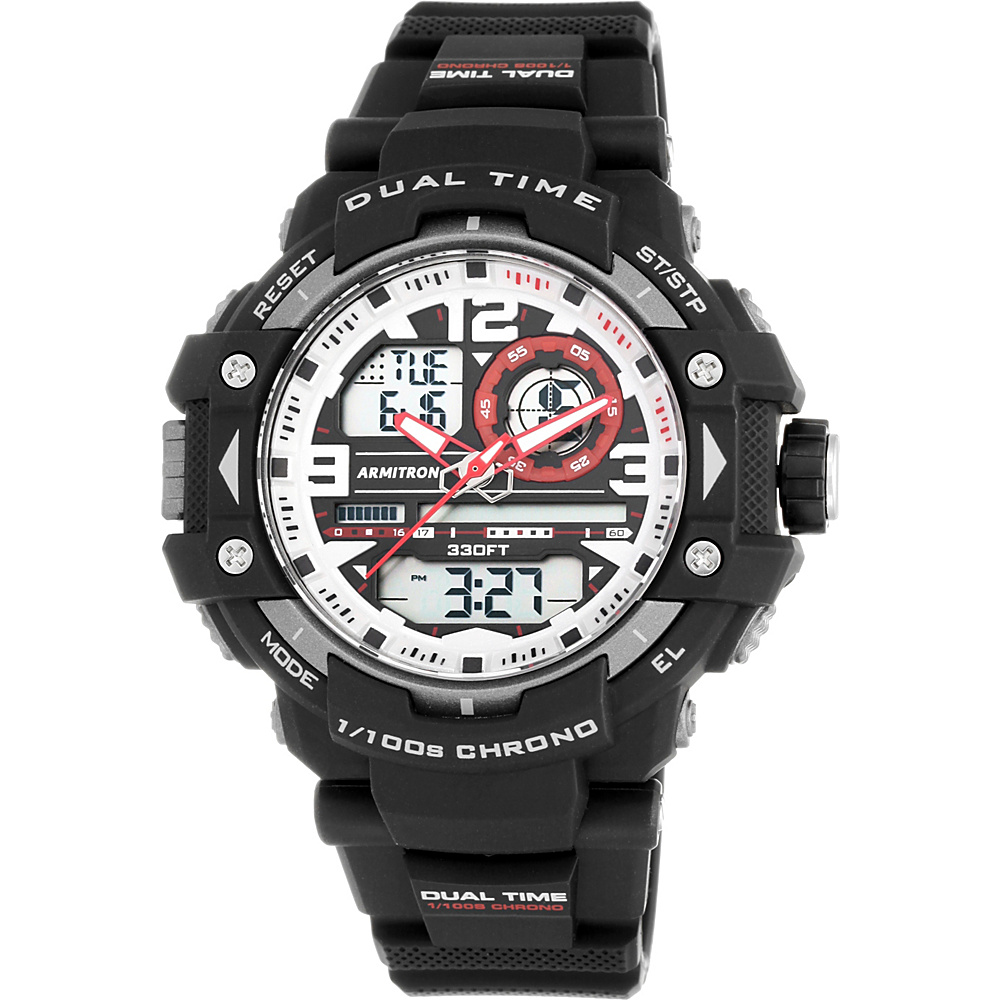 Armitron Mens Analog Digital Chronograph Resin Strap Sport Watch Red Armitron Watches