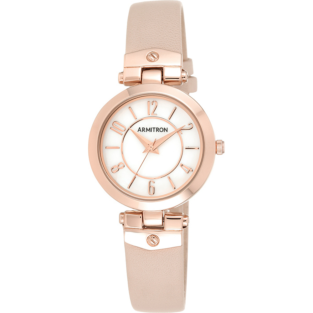 Armitron Womens Leather Strap Watch Rose Gold Armitron Watches