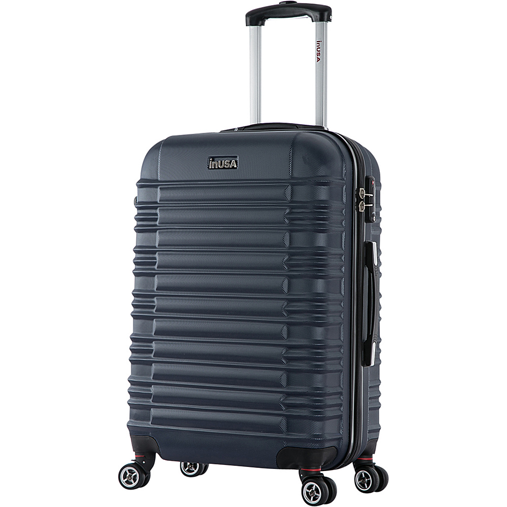 inUSA New York Collection 24 Lightweight Hardside Spinner Suitcase Blue inUSA Hardside Checked
