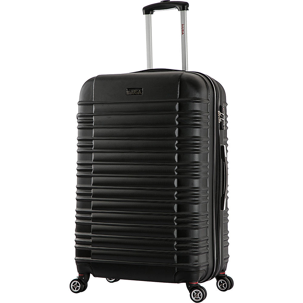 inUSA New York Collection 24 Lightweight Hardside Spinner Suitcase Black inUSA Hardside Checked