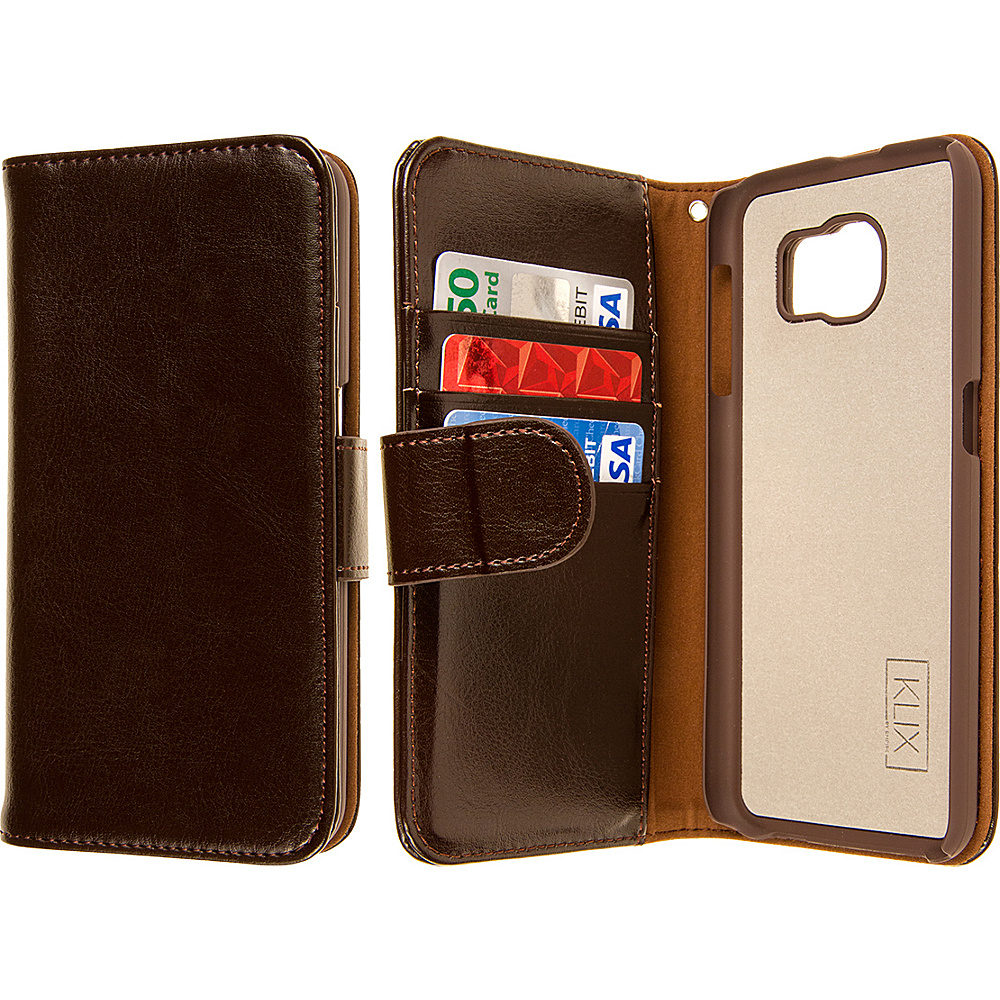 EMPIRE KLIX Genuine Leather Wallet for Samsung Galaxy S6 Brown EMPIRE Electronic Cases