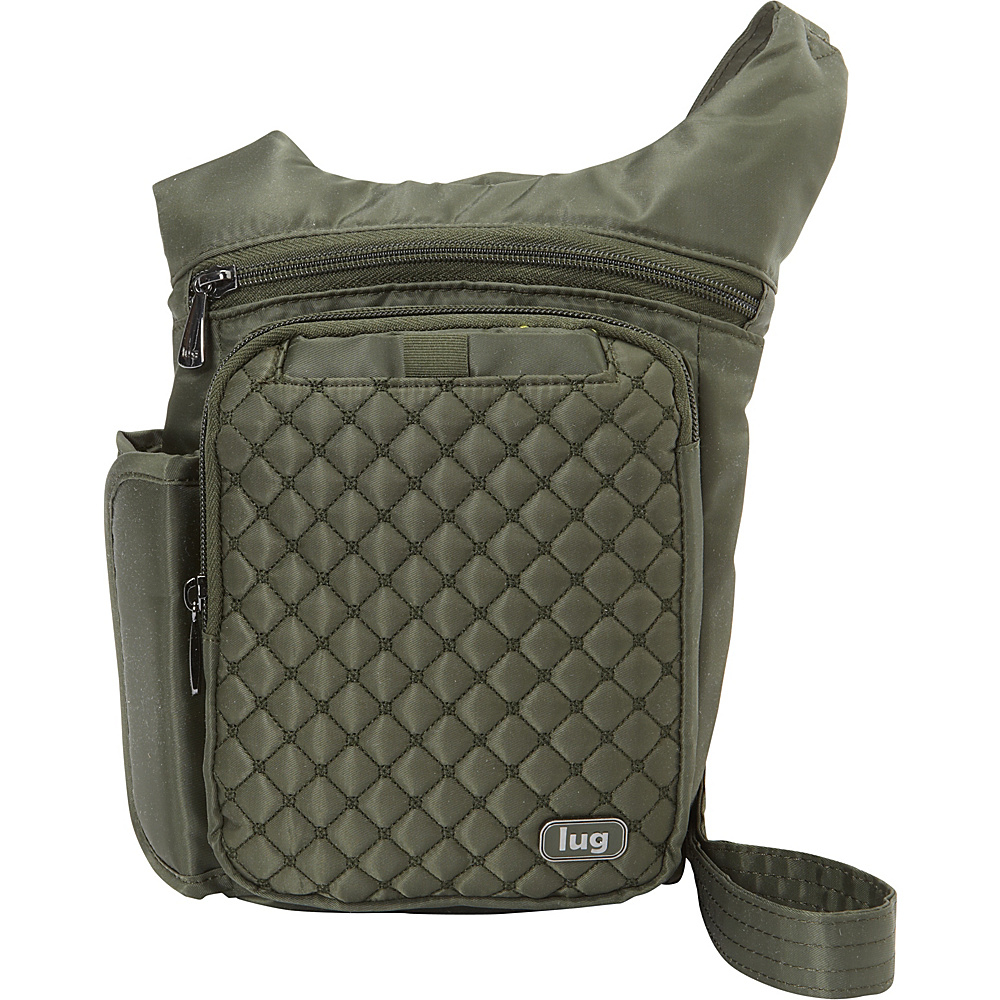 Lug Hopper Shoulder Bag Olive Green Lug Fabric Handbags