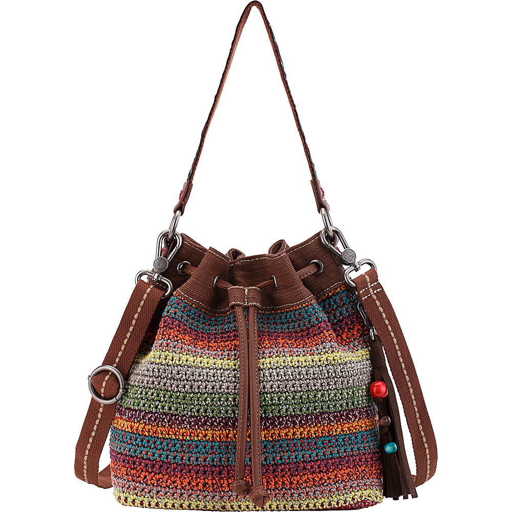 The Sak Ukiah Crochet Drawstring Gypsy Stripe The Sak Fabric Handbags