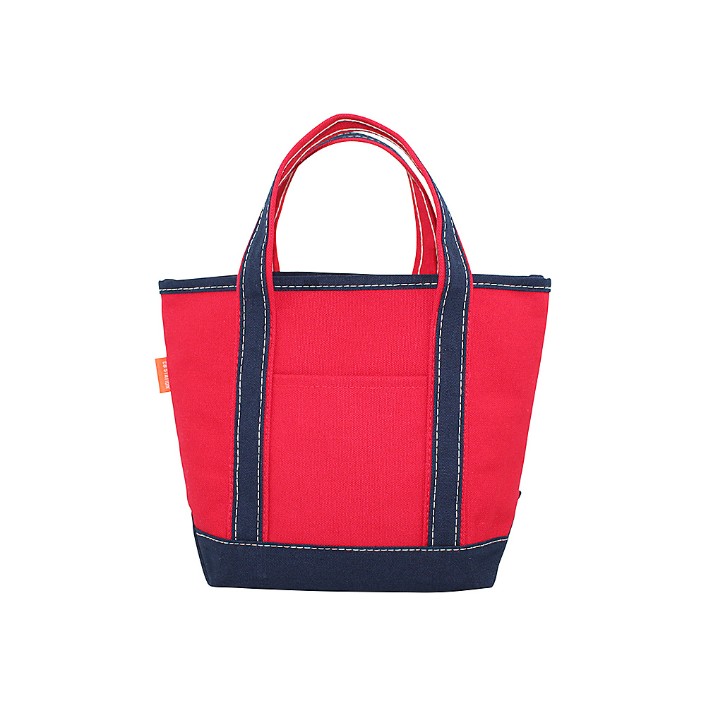 CB Station Handy Open Top Tote Red Navy CB Station Fabric Handbags