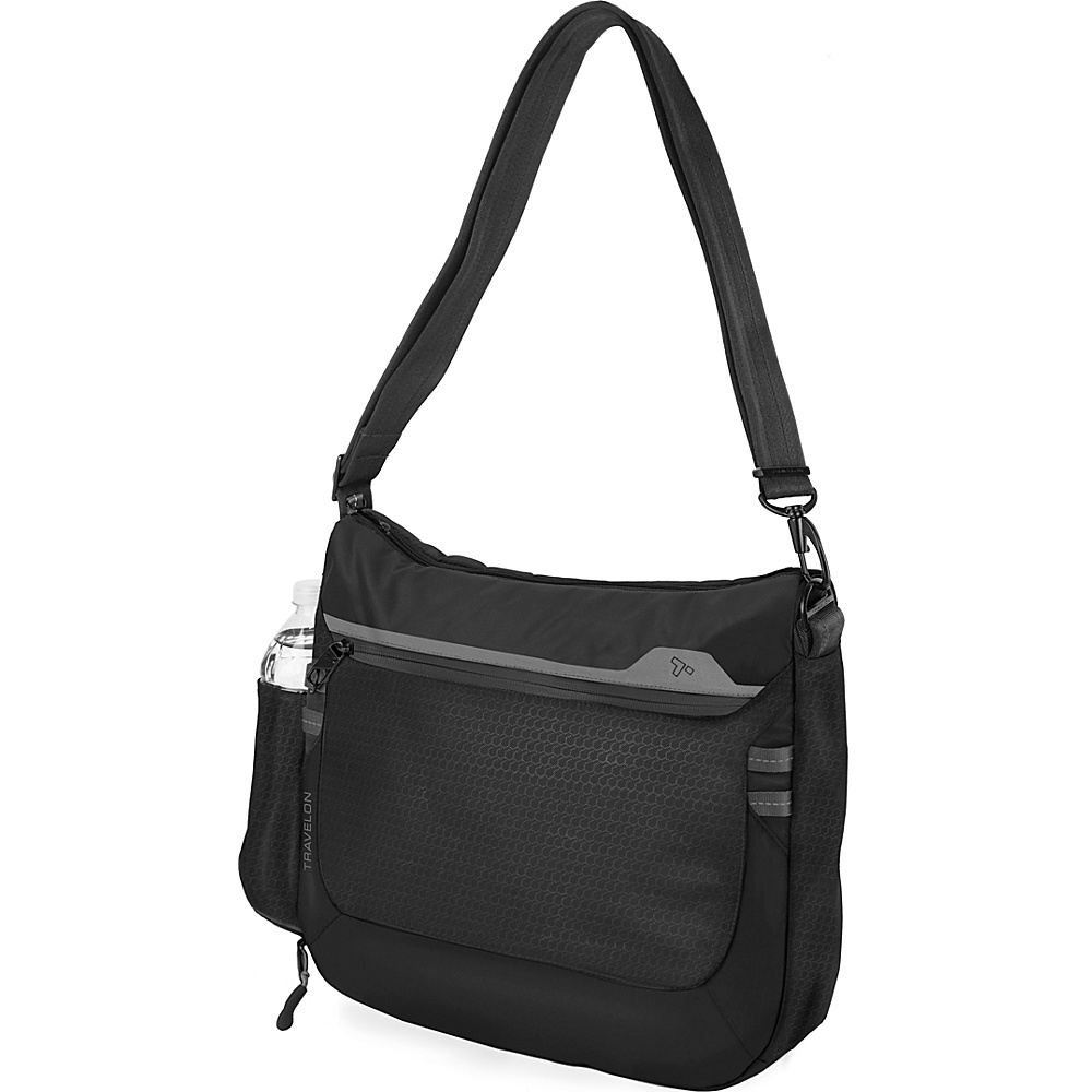 Travelon Anti Theft Active Medium Crossbody Bag Black Travelon Fabric Handbags