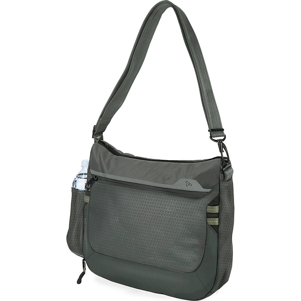 Travelon Anti Theft Active Medium Crossbody Bag Charcoal Travelon Fabric Handbags