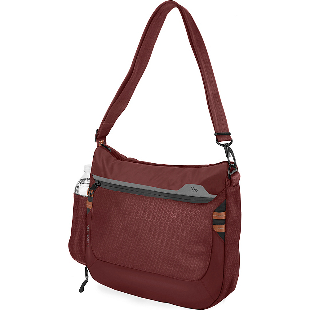 Travelon Anti Theft Active Medium Crossbody Bag Wine Travelon Fabric Handbags