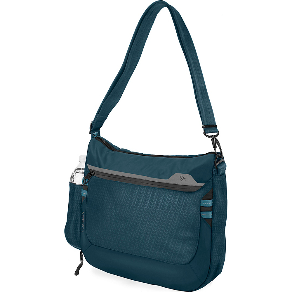 Travelon Anti Theft Active Medium Crossbody Bag Teal Travelon Fabric Handbags