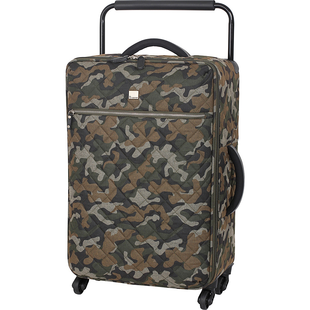 it luggage World s Lightest Quilted Camo 25.8 inch 4 Wheel Spinner Jungle Camo Print it luggage Large Rolling Luggage