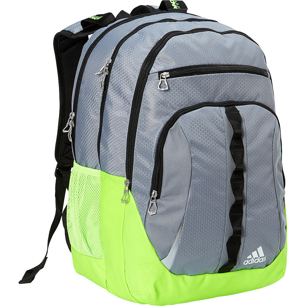 adidas Prime II Laptop Backpack Grey Solar Green Black adidas Laptop Backpacks