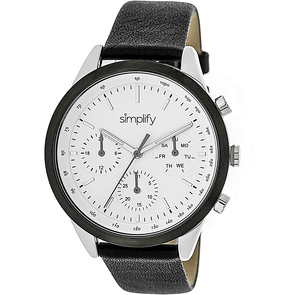 Simplify 3800 Unisex Watch Black Silver White Simplify Watches