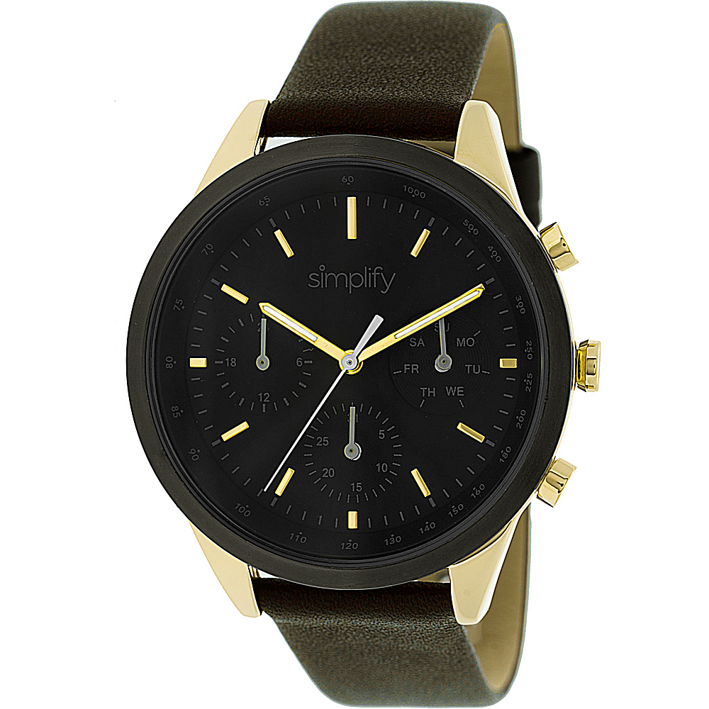 Simplify 3800 Unisex Watch Brown Gold Black Simplify Watches