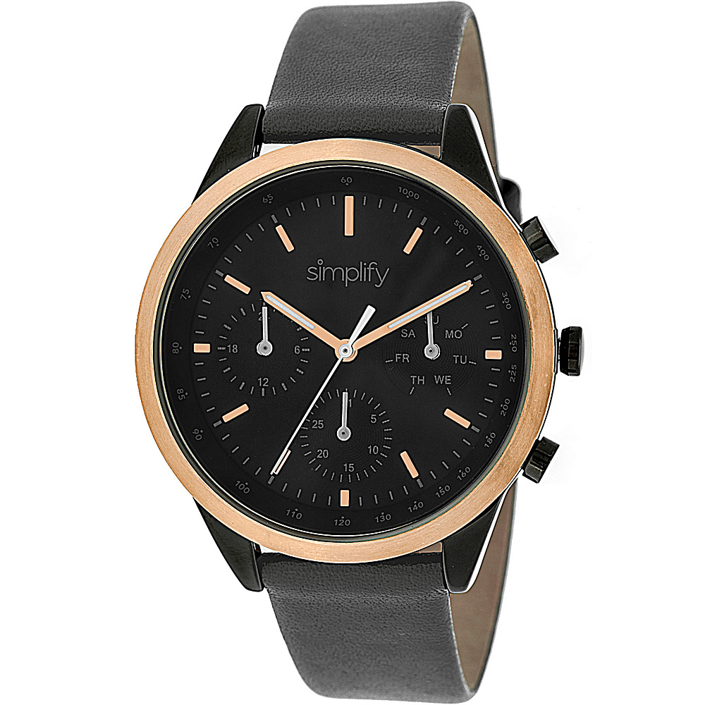 Simplify 3800 Unisex Watch Charcoal Gold Black Simplify Watches