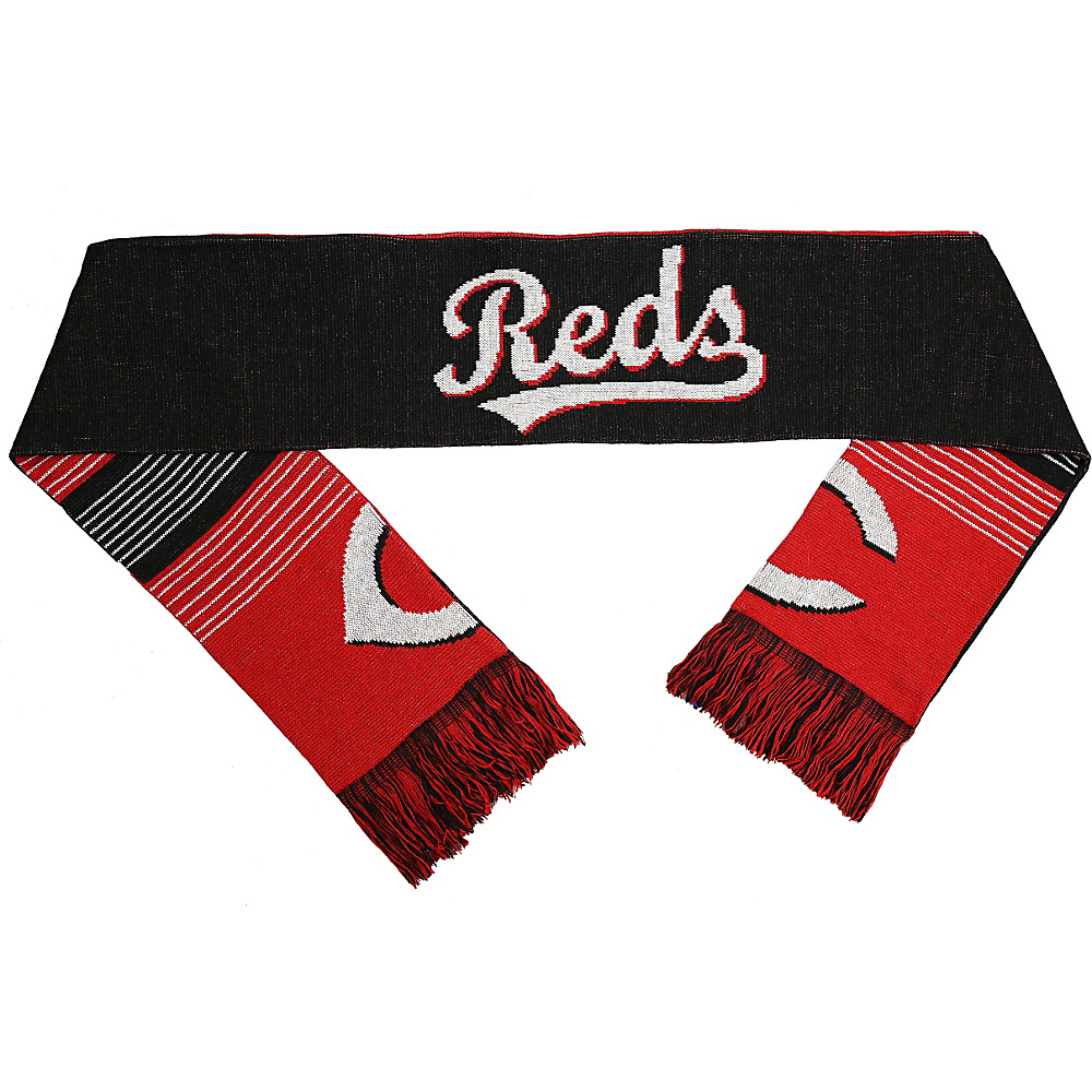 Forever Collectibles MLB Reversible Split Logo Scarf Red Cincinnati Reds Forever Collectibles Hats Gloves Scarves