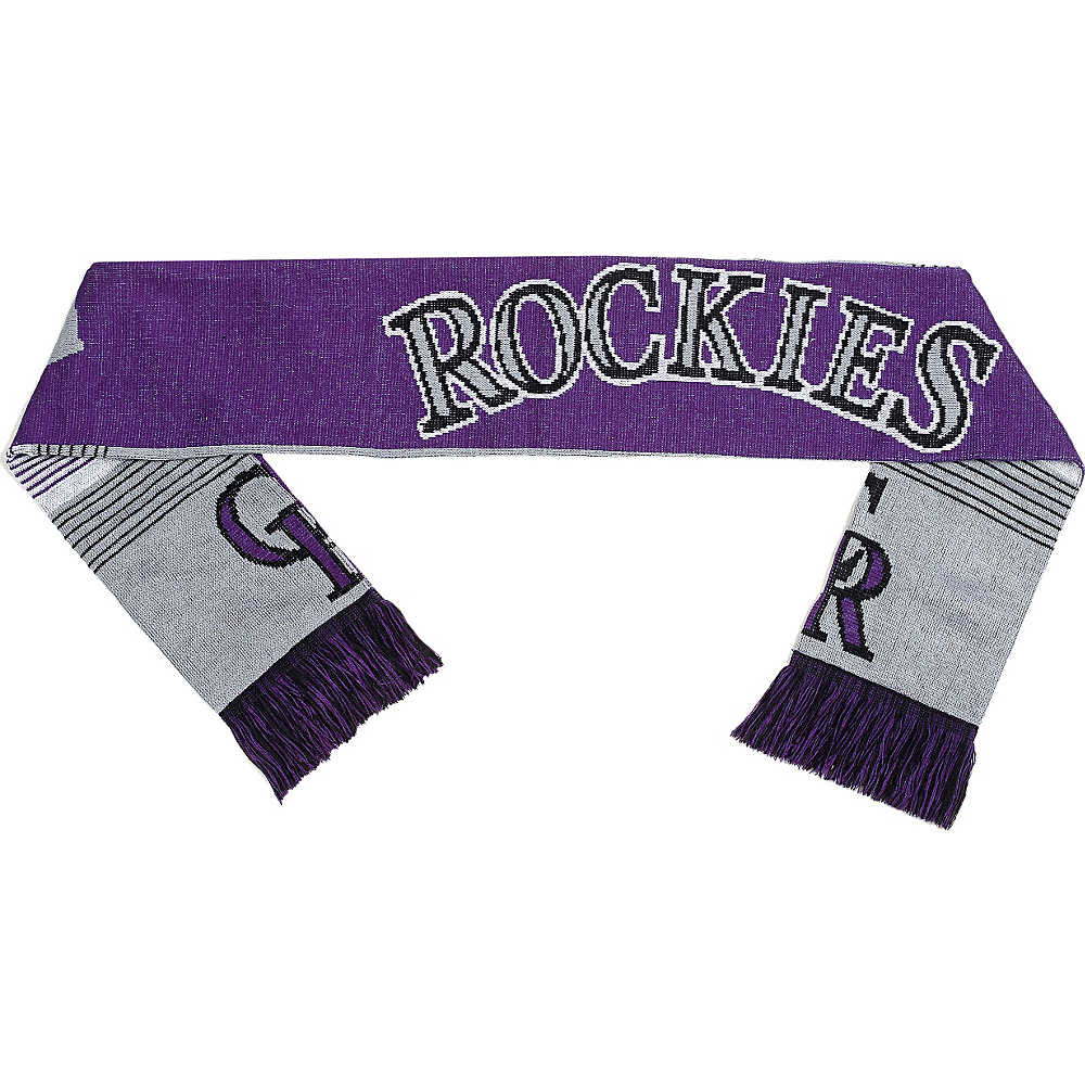 Forever Collectibles MLB Reversible Split Logo Scarf Purple Colorado Rockies Forever Collectibles Hats Gloves Scarves