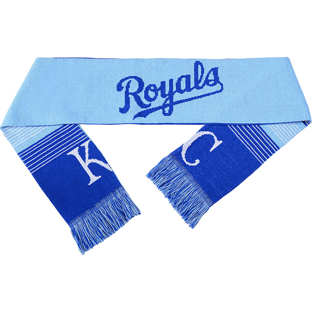 Forever Collectibles MLB Reversible Split Logo Scarf Blue Kansas City Royals Forever Collectibles Hats Gloves Scarves
