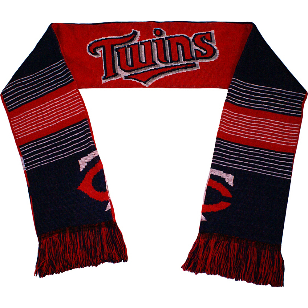 Forever Collectibles MLB Reversible Split Logo Scarf Red Minnesota Twins Forever Collectibles Hats Gloves Scarves