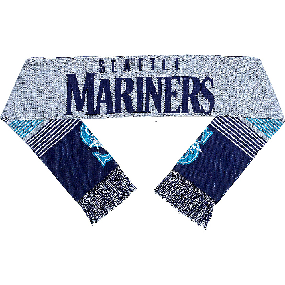 Forever Collectibles MLB Reversible Split Logo Scarf Blue Seattle Mariners Forever Collectibles Hats Gloves Scarves