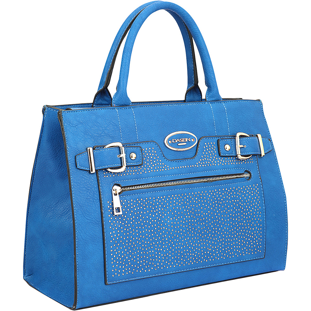 Dasein Belted Medium Tote Bag Royal Blue Dasein Manmade Handbags