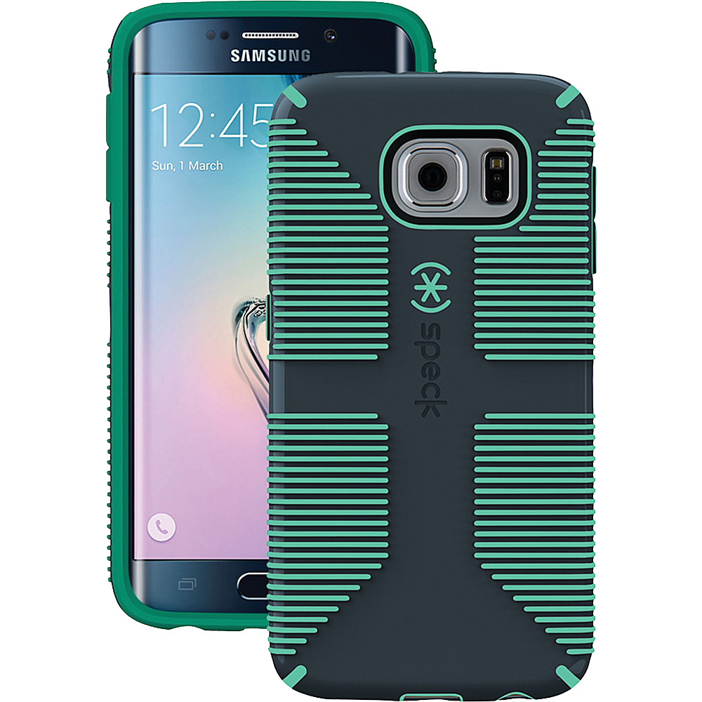 Speck Samsung Galaxy S 6 Edge Candyshell Grip Case Gray Green Speck Electronic Cases