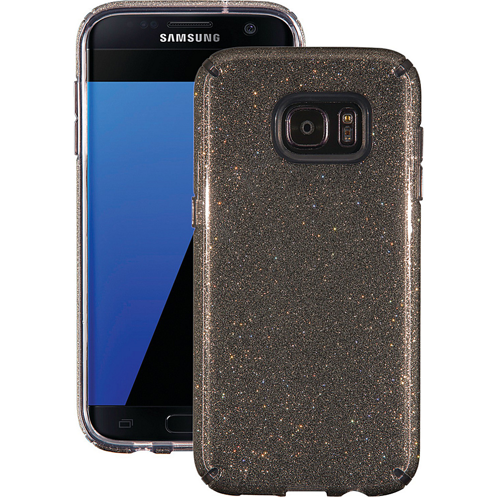 Speck Samsung Galaxy S 7 Edge Candyshell Clear Case Gold Glitter Obsidian Speck Electronic Cases