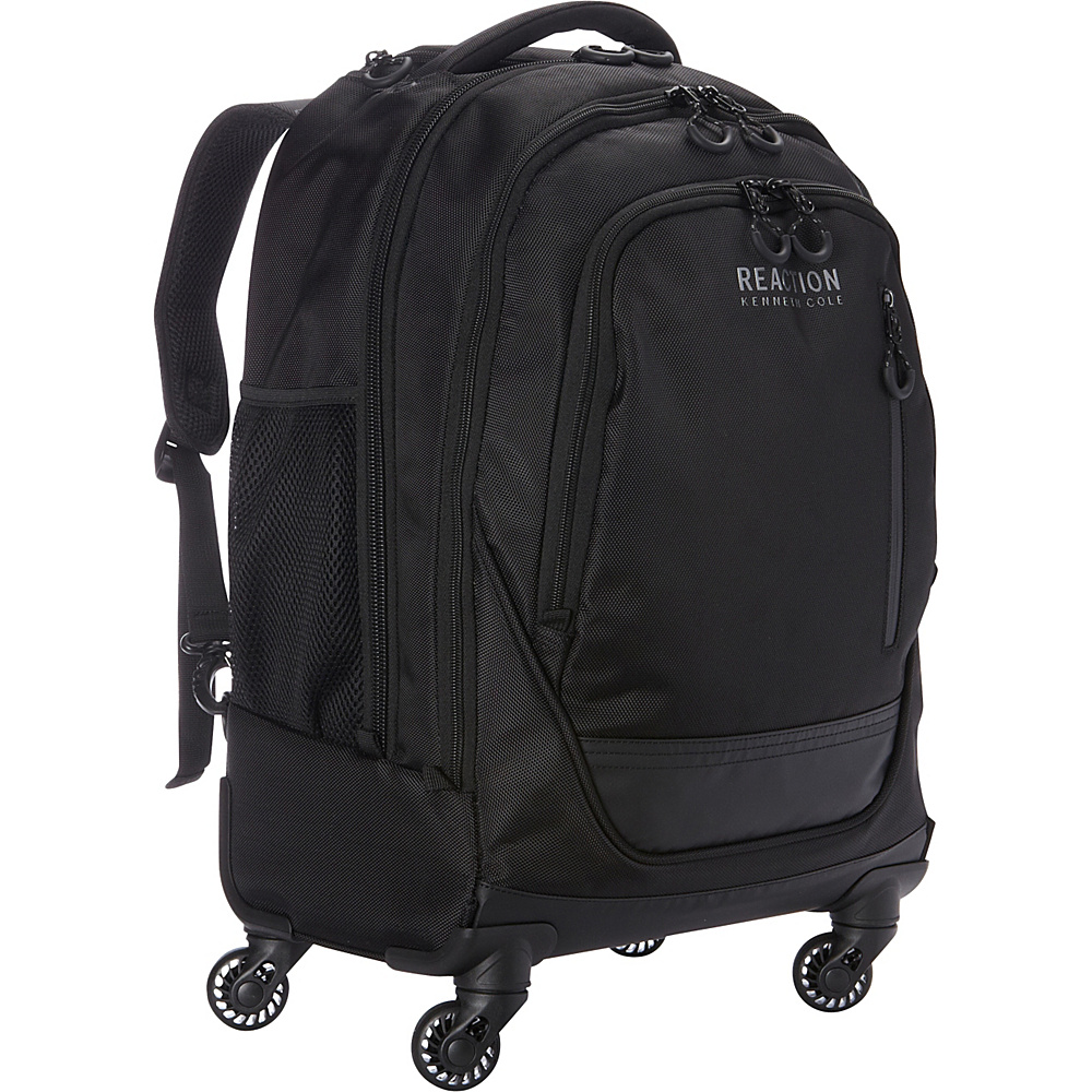 Kenneth Cole Reaction Roll On Back 4 Wheeled Double Compartment 17 Computer Backpack Black Kenneth Cole Reaction Rolling Backpacks