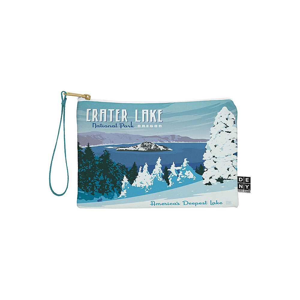 DENY Designs National Parks Pouch Ice Blue Crater Lake National Park DENY Designs Travel Wallets