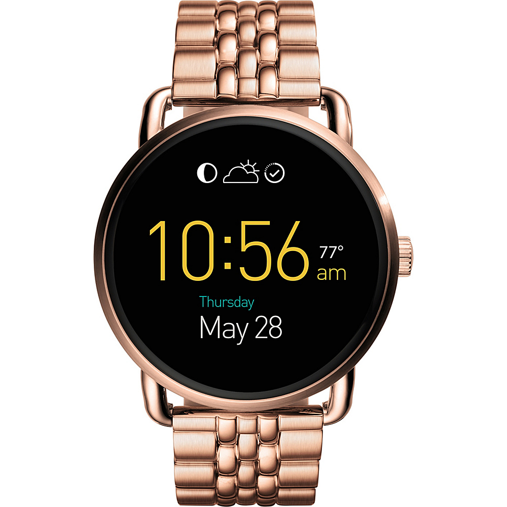 Fossil Q Wander Stainless Steel Touchscreen Smartwatch Rose Gold Fossil Wearable Technology