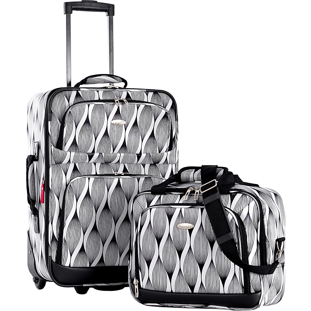 Olympia Lets Travel 2 Piece Carry On Luggage Set Spiral Olympia Luggage Sets