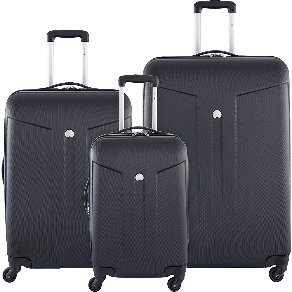 Delsey Comte 3 Piece Expandable Hardside Luggage Set Black Delsey Luggage Sets