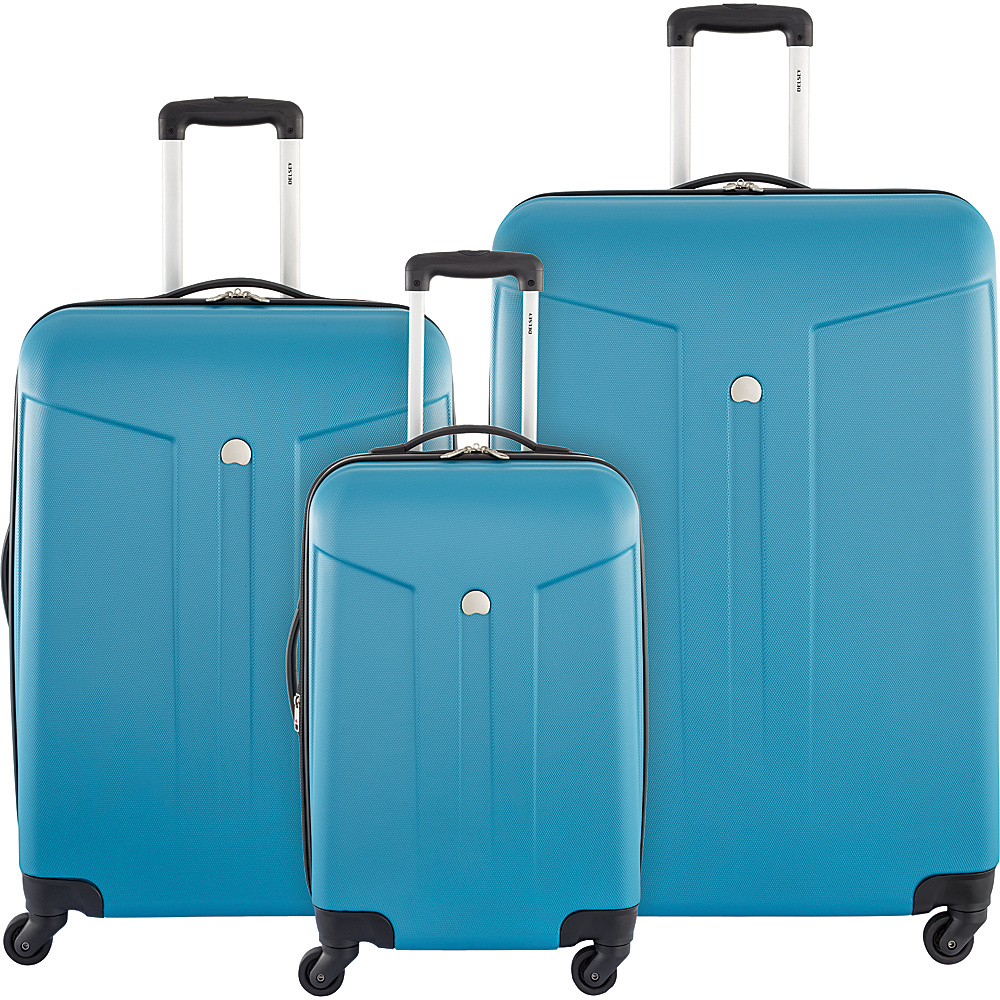 Delsey Comte 3 Piece Expandable Hardside Luggage Set Teal Delsey Luggage Sets