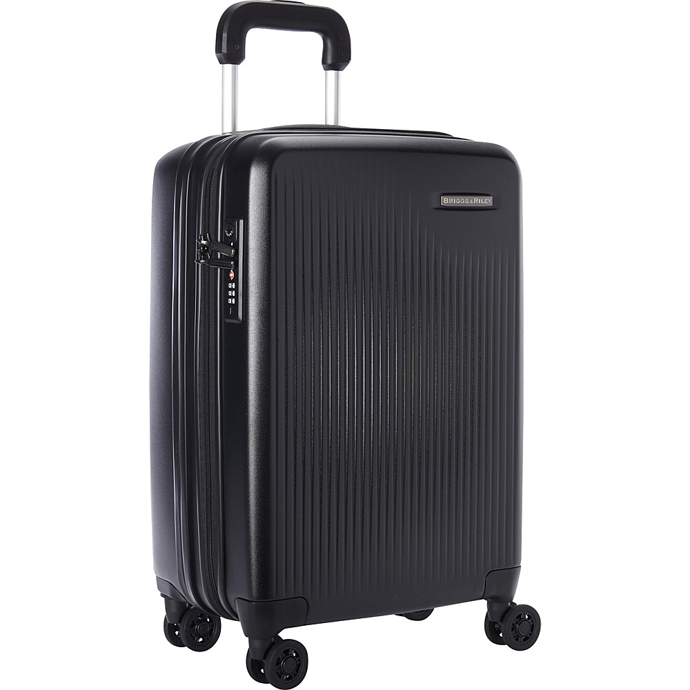 Briggs Riley Sympatico CX Int l Carry On Expandable Spinner Black Briggs Riley Softside Carry On