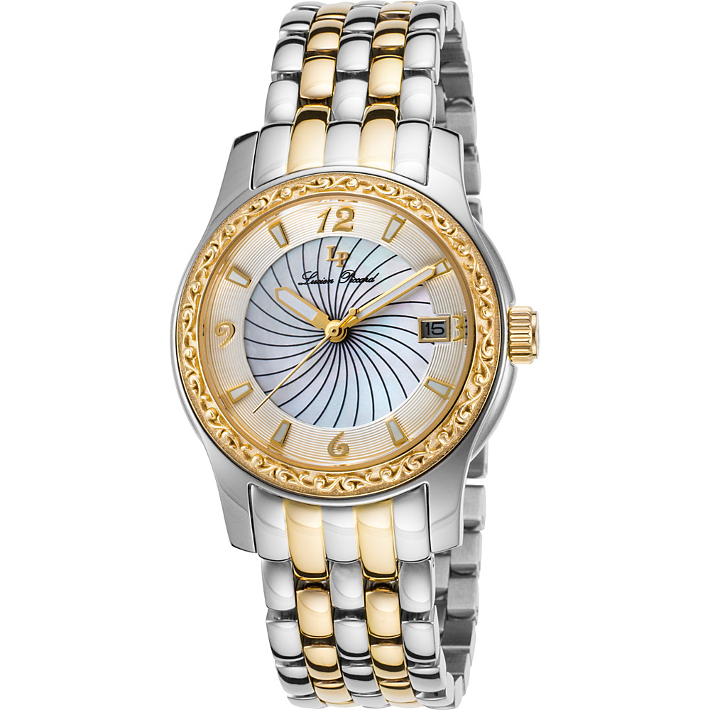 Lucien Piccard Watches Merrel Stainless Steel Watch Silver amp; Gold White Pearl Gold Lucien Piccard Watches Watches