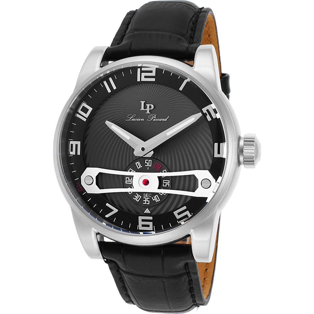 Lucien Piccard Watches Bosphorus Leather Band Watch Black Black Silver Lucien Piccard Watches Watches