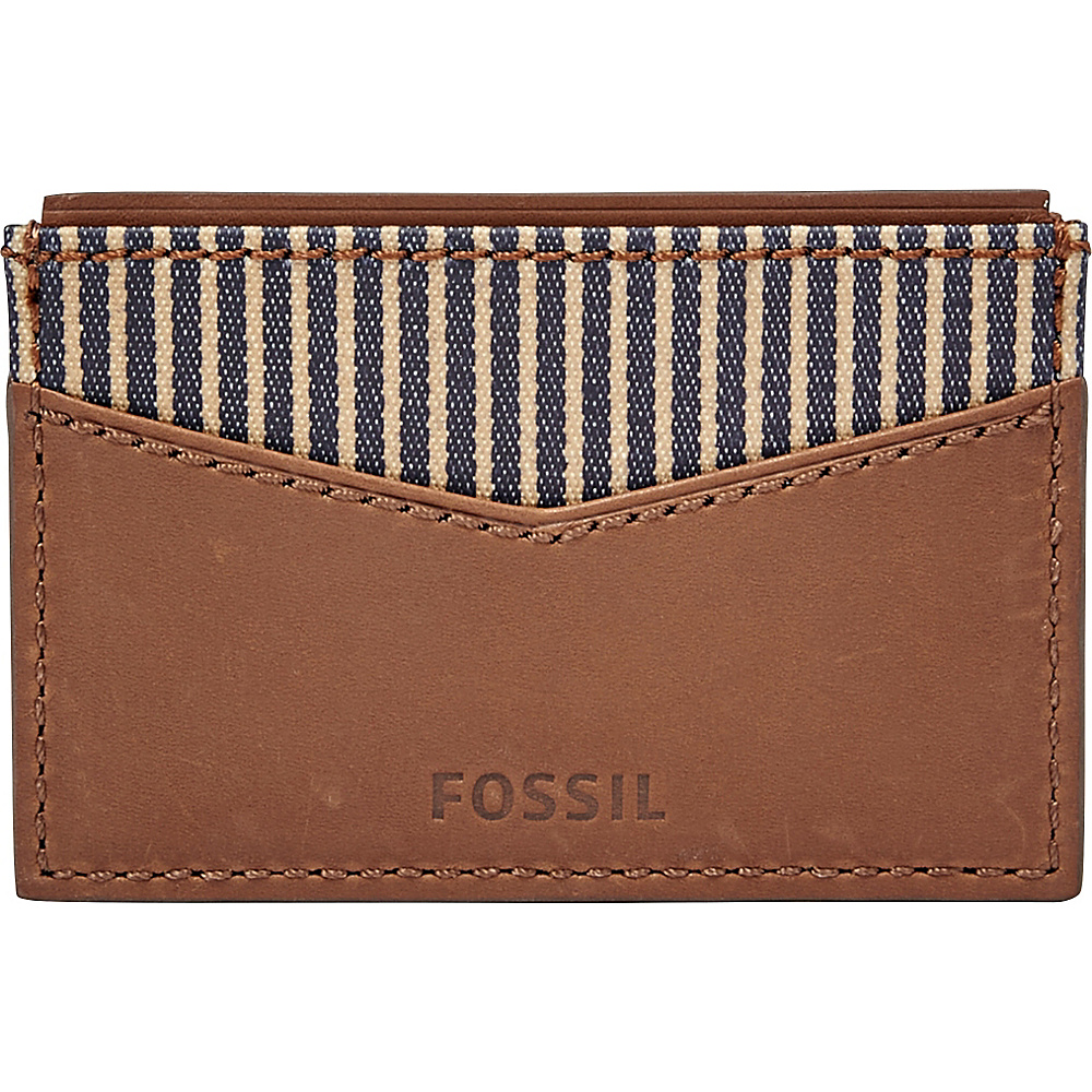 Fossil Knox Card Case Brown Fossil Mens Wallets