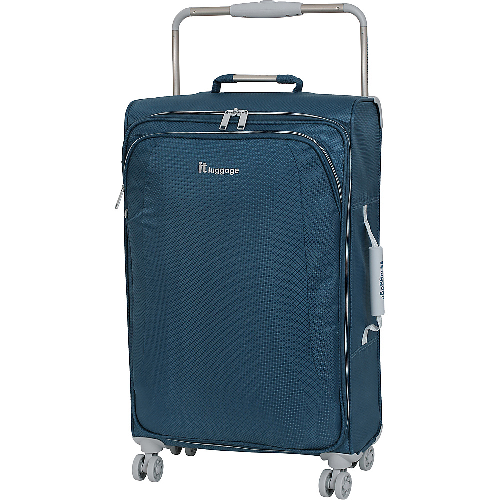 it luggage World s Lightest 8 Wheel Spinner 27.6 Blue Ashes it luggage Softside Checked