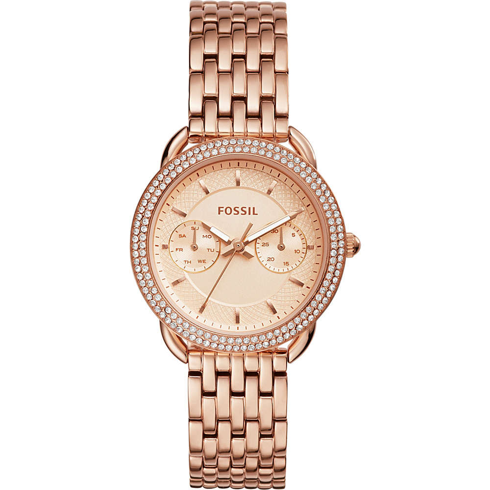 Fossil Tailor Multifunction Stainless Steel Watch Rose Gold Fossil Watches