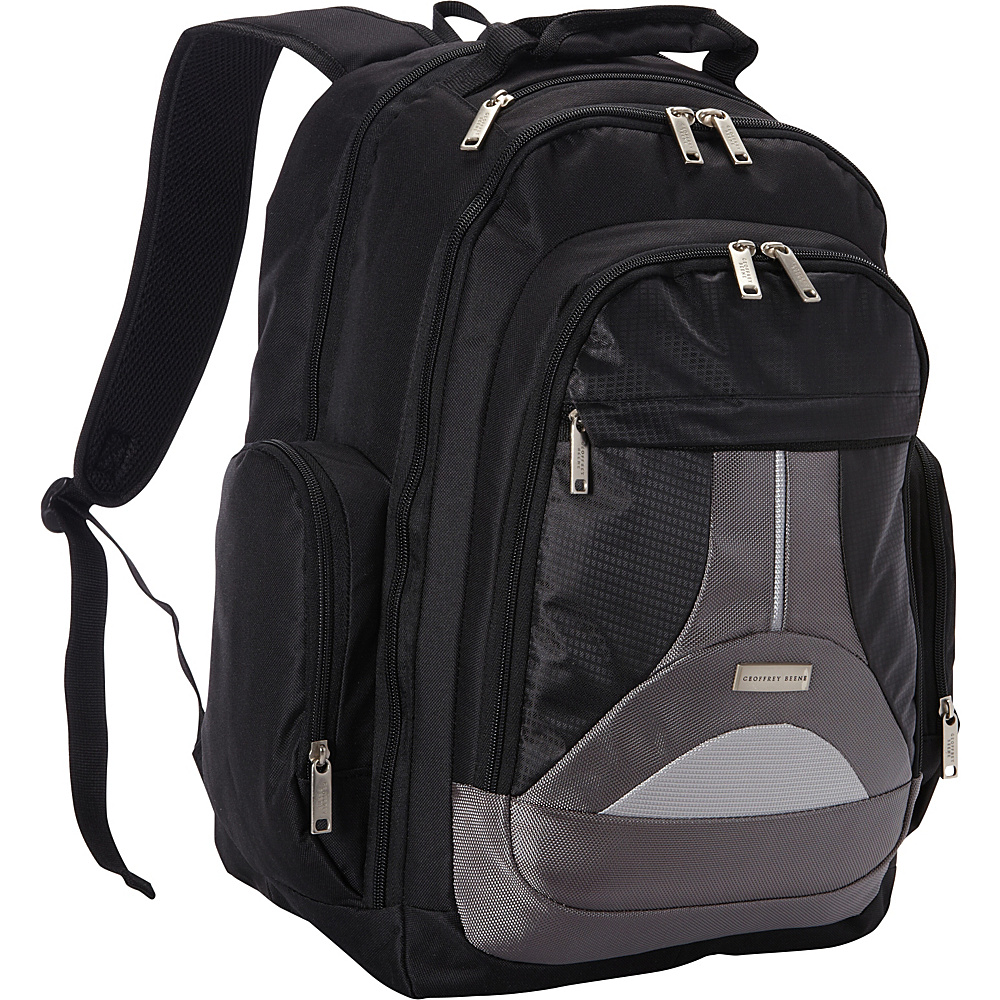 Geoffrey Beene Luggage Tech Backpack Black and Gray Geoffrey Beene Luggage Business Laptop Backpacks