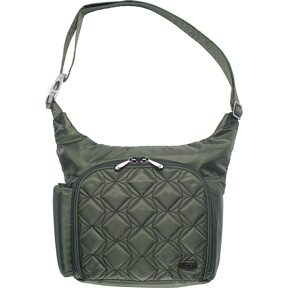 Lug Sidecar Shoulder Bag Olive Green Lug Fabric Handbags