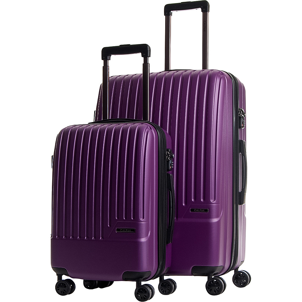 CalPak Davis Hardside Expandable 2 Piece Luggage Set Purple CalPak Luggage Sets