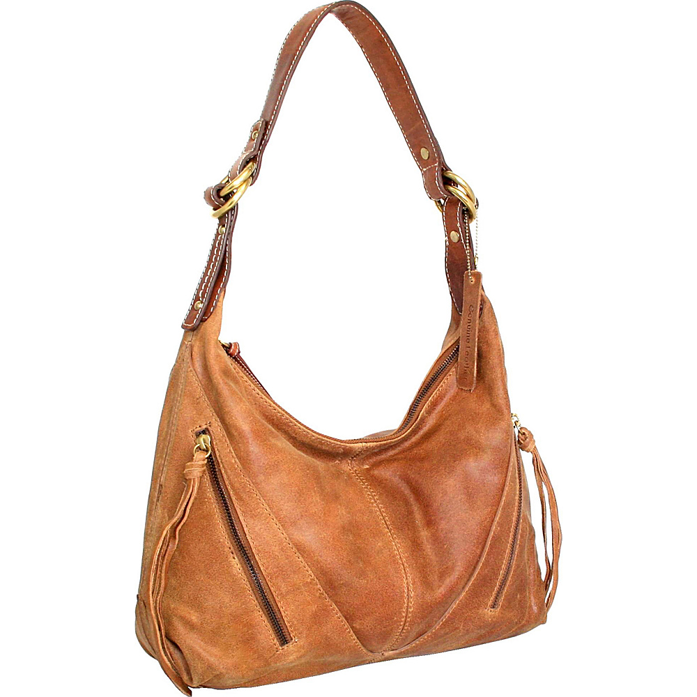 Nino Bossi Daisy Paradise Shoulder Bag Saddle Nino Bossi Leather Handbags