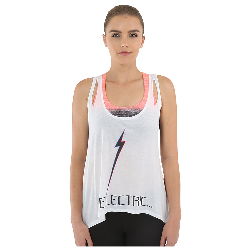 Electric Yoga Be Electric Tank M White Electric Yoga Women s Apparel