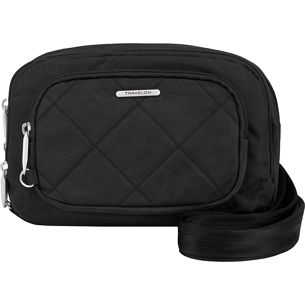 Travelon Anti Theft Small Crossbody Exclusive Black Travelon Fabric Handbags