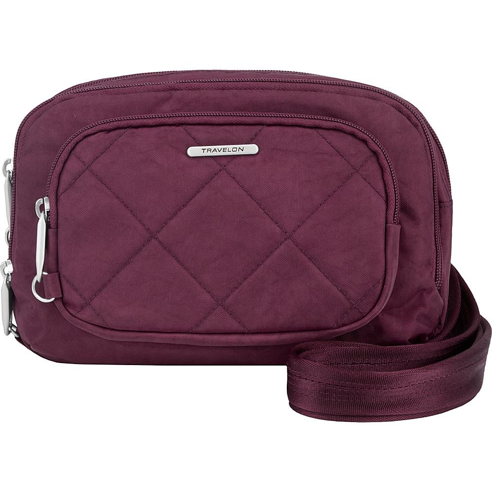 Travelon Anti Theft Small Crossbody Exclusive Purple Travelon Fabric Handbags