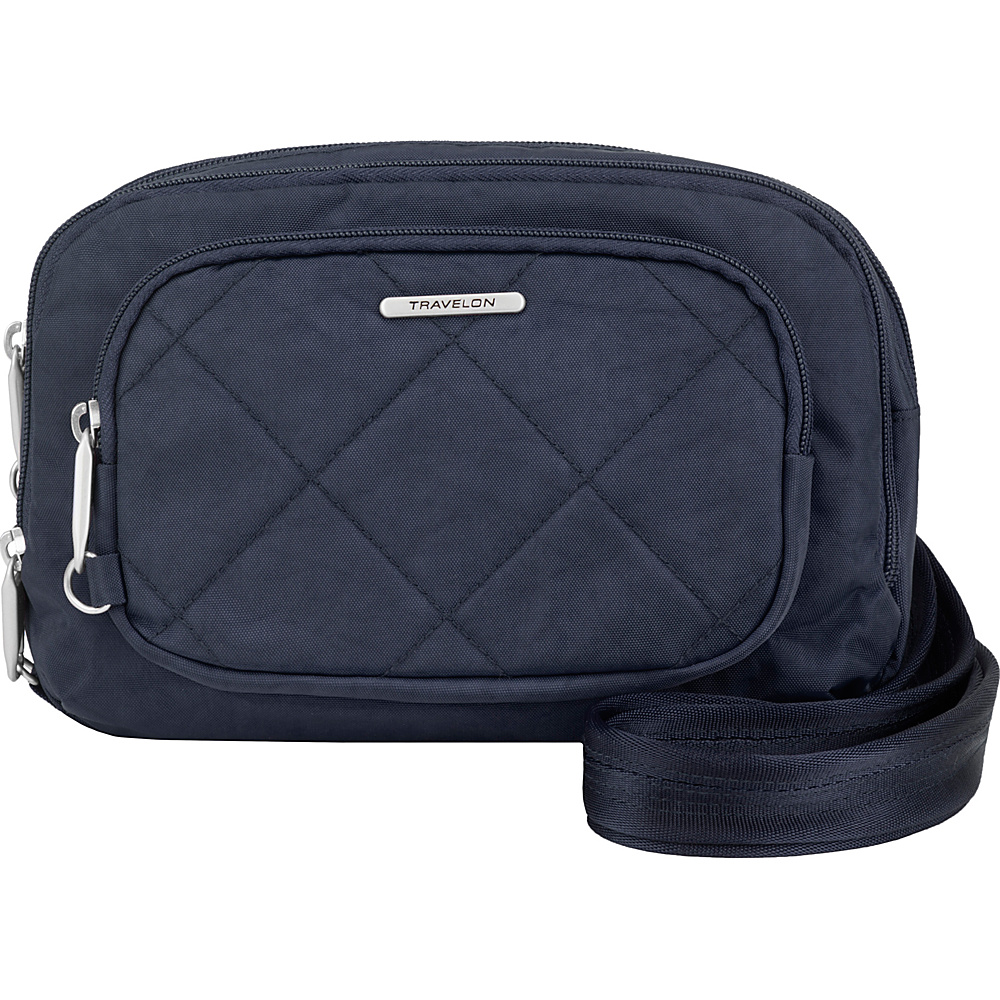 Travelon Anti Theft Small Crossbody Exclusive Lush Blue Travelon Fabric Handbags