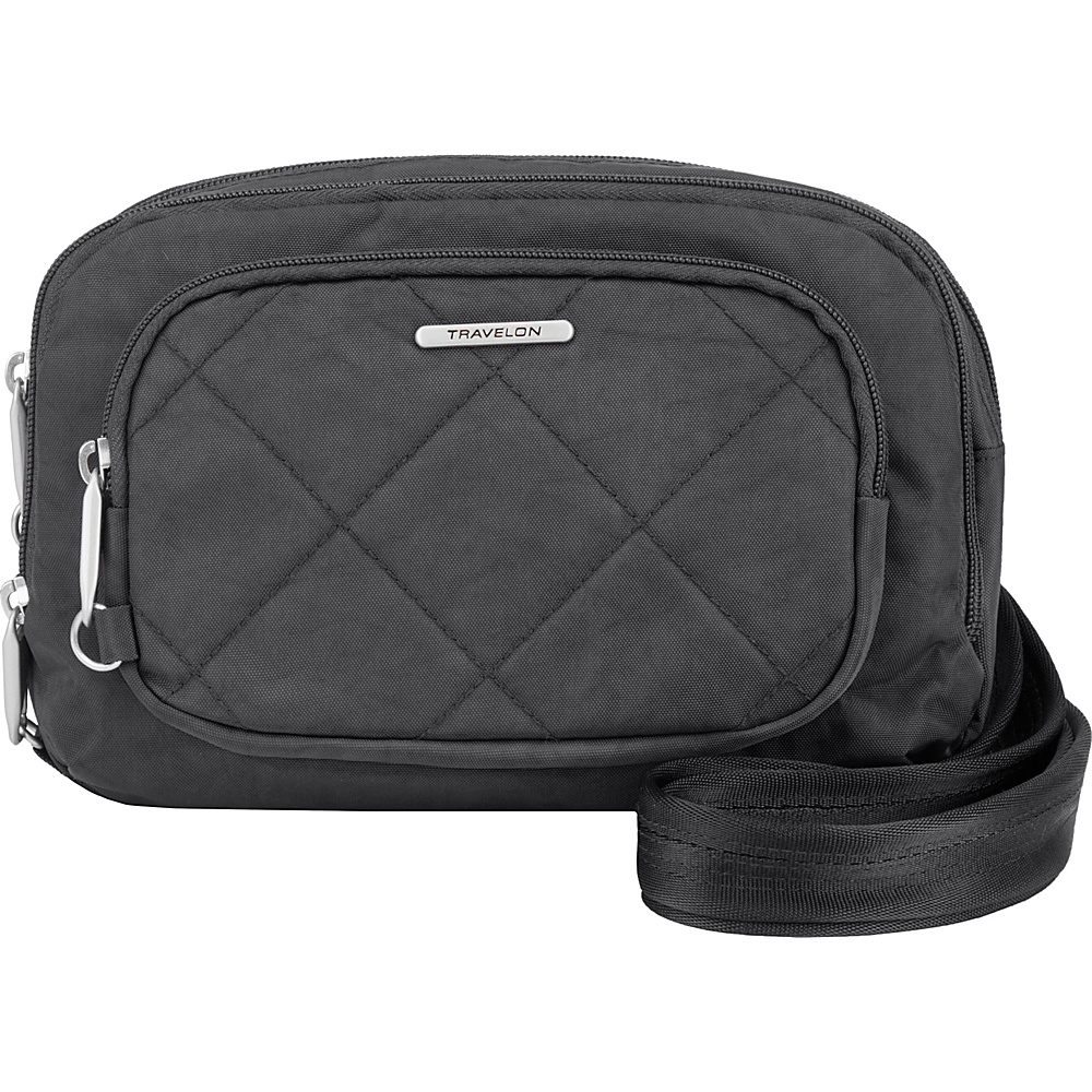 Travelon Anti Theft Small Crossbody Exclusive Pewter Travelon Fabric Handbags
