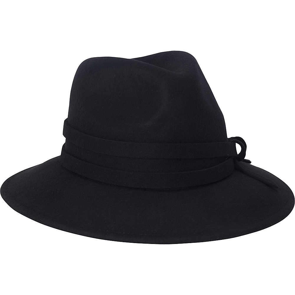 Adora Hats Wool Felt Safari Hat Black Adora Hats Hats